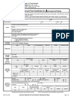 Above Ground Test Certificate