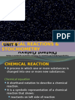 Unit 9 Chemical Equations and Stoichiometry