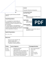 Population Dynamics Introduction Plan