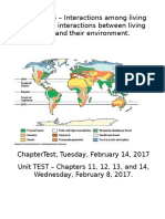 Chapter 14 - Interactions Among Living Things and Interactions Between Living Things and Their Environment