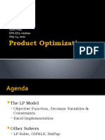 Product Optimization: Sunil Pillai EPS-EOL-Vadinar May 24, 2010