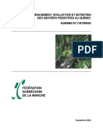 Aménagement, Évaluation Et Entretien Des Sentiers Pédestres Au Québec Normes Et Critères