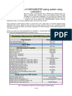 Stress Analysis of GRP GRE FRP Piping System Using Caesar II