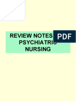 Review Notes For Psychiatric Nursing