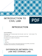 Introduction To Civil Law