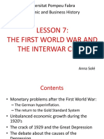 Lesson 7: The First World War and The Interwar Crisis