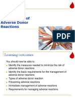 Adverse Donor Reactions & Managemenet