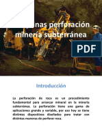 Maquinas de Perforación en Minería Subterránea