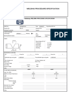 Welding Procedure Specification Format