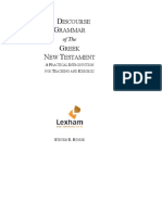 Discourse Grammar of The Greek New Testament - Steve Runge