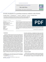 Thin Solid Films: Guanglei Zhang, Guoqiang Qin, Gang Yu, Qianku Hu, Hua Fu, Changtao Shao