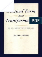 The Late David Lewin Musical Form and Transformation - Four Analytic Essays 2007 PDF