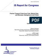 Fischer-Tropsch Fuels From Coal, Natural Gas, and Biomass: Background and Policy