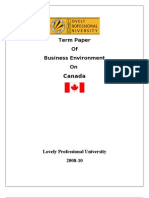 Business Environment of Canada