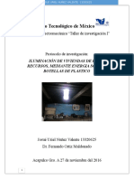 Focos de Uso Doméstico para Viviendas de Bajos Recursos Mediante La Utilización de Botellas de Pet Utilizando La Energía Solar Como Fuente de Alimentación