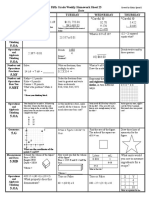 3 13 17weekly Homework Sheet Week 25 - 5th Grade - Ccss