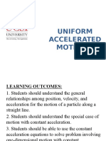 MF006 Lecture 3 - Uniform Accelerated Motion 1