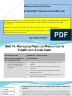 Lesson 2 - Pearson BTEC HND Diploma - Unit 14 - Managing Financial Resources in Health and Social Care