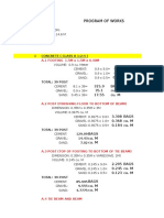 Program of Works: Concrete (Class A 1:2:4)