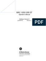 GE MAC 1200 ECG Analysis System - User Manual