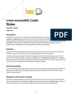 Pure Economic Loss Liability Rules