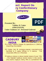 Project Report On Cadbury Confectionary Company