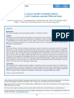 Continuous Glucose Profiles in Healthy Subjects Under Everyday Life Conditions and After Different Meals