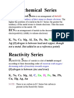 Electrochemical Series