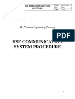 5.2.21 AY HSE Communication Procedure