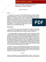 Two Property Yield Failure Fracture Criterion For Homogeneous Isotropic Materials