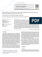 Measurement and Calculation of Vapor Liquid Equilibria For Methanol Glycerol and Ethanol Glycerol Systems at 493 573 K 2009 Fluid Phase Equilibria