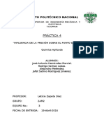 Práctica 4. Química. Influencia de La Presión Sobre El Punto de Ebullición.