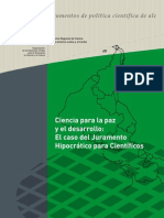 Ciencia para La Paz: El Caso Del Juramento Hipocrático para Científicos