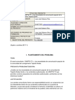 El Canal Comunitario CANPTA TV y Las Necesidades de Comunicación Popular de La Comunidad Del Corregimiento Tapartó-Andes