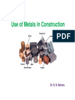 Use of Metals in Construction: Dr. R. N. Behera