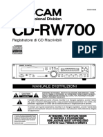 CD RW700 Manuale