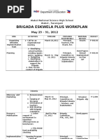 Brigada Eskwela Workplan