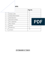 Table of Contents:: S.No Particulars Page No