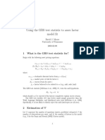 Using The GRS Test Statistic To Asses Factor Model Fit