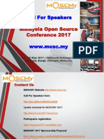 Malaysia Open Source Conference Call For Speakers - MOSCMY2017 Call For Speakers