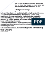 Activating and Inhibiting The Chakra: G Nanda Kishore