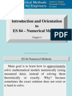 Chap 00 - Introduction and Orientation To ES 84 Numerical Methods