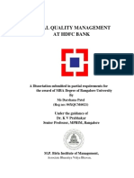 HDFC Project On TQM