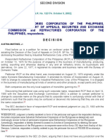 Industrial Refractories Corp of The Phil Vs CA: 122174: October 3, 2002: J. Austria-Martinez: Se