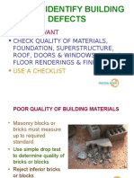 How To Identify Building Defects: - Be Observant