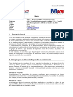 MBA G - Ética y Responsabilidad Social Empresarial