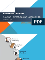 HR Monthly Report (Contoh Formatlaporan Bulanan HR) : Oleh: Anwar Santoso