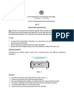 CT-111: Introduction To Communication Systems Lab - 8 Antenna and Transmission Line