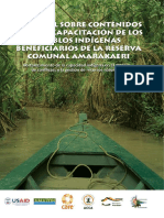 Manuales de Contenidos de Capacitación para Pueblos Indigenas - Versión Español