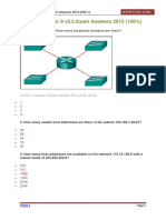 CCNA 1 Chapter 9 v5.0 Exam Answers 2015 100